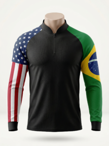 Camisa Masculina Manga Longa com Zíper Estilo Pescaria - COMPRE 1 LEVE 3