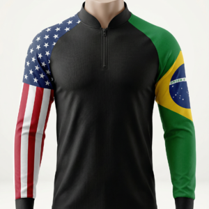 Camisa Masculina Manga Longa com Zíper Estilo Pescaria - COMPRE 1 LEVE 3