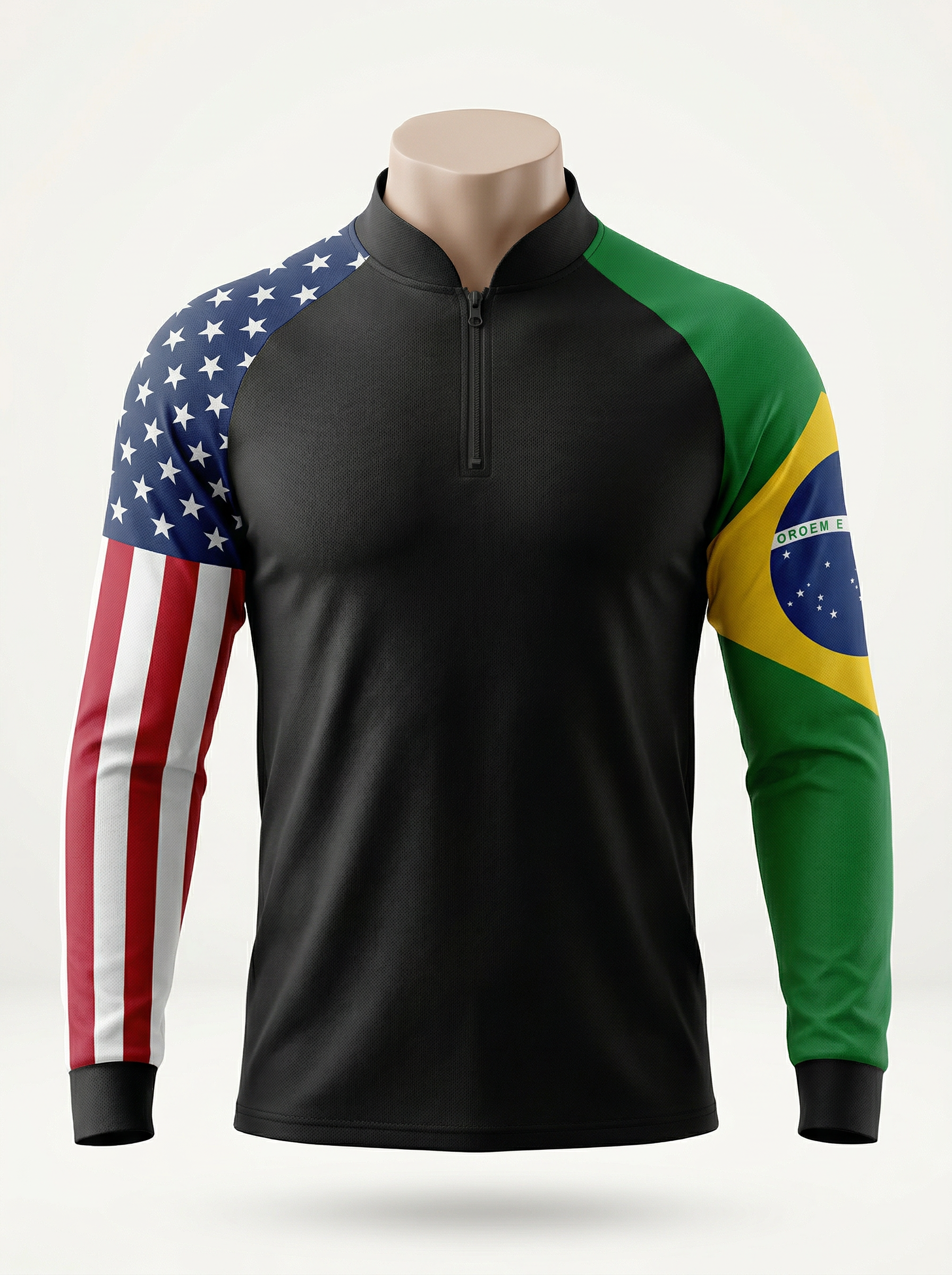 Camisa Masculina Manga Longa com Zíper Estilo Pescaria - COMPRE 1 LEVE 3