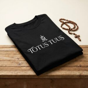 Camiseta Católica Totus Tuus Algodão Premium
