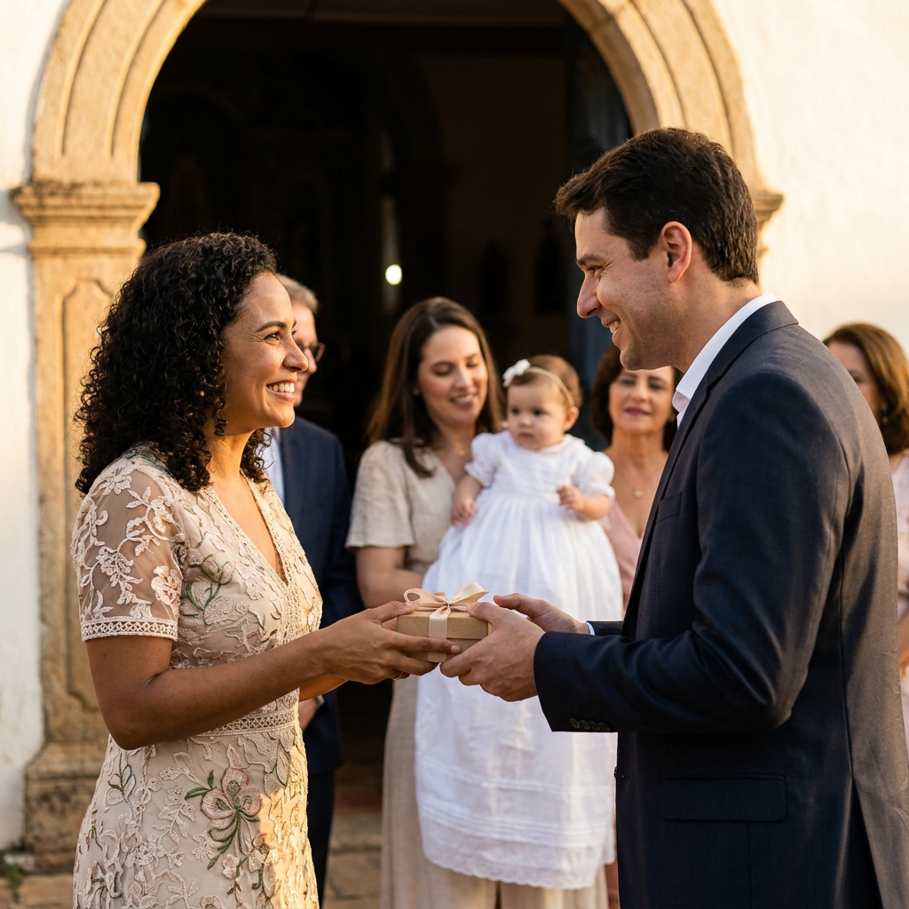 Kit Batismo Padrinhos (terço + medalha + livrinho) - lifestyle
