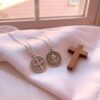 Medalha Infantil São Bento Prata Mini (Batismo) - hero