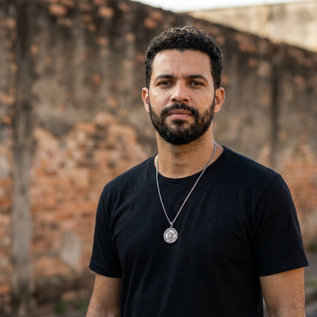 Medalha de São Miguel Arcanjo Aço Inox - lifestyle