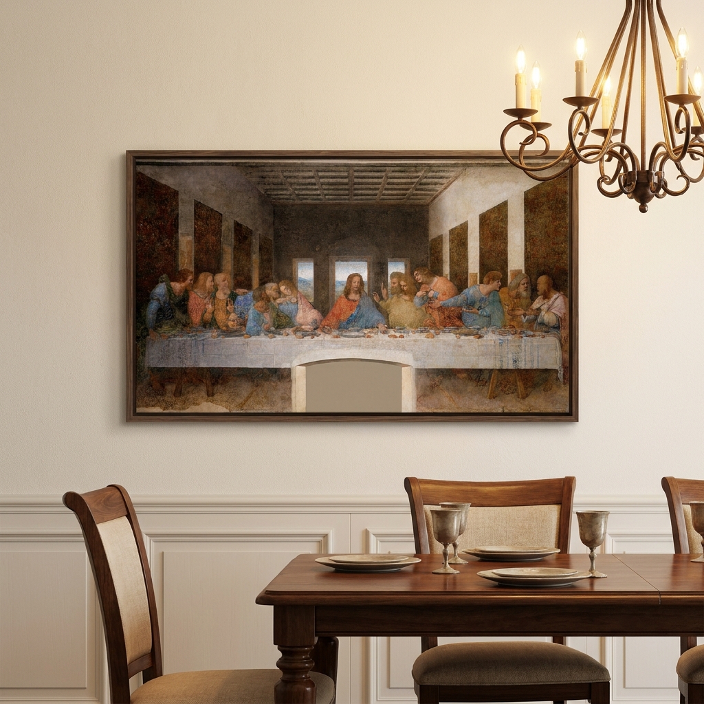 Quadro Última Ceia Leonardo da Vinci 60×40
