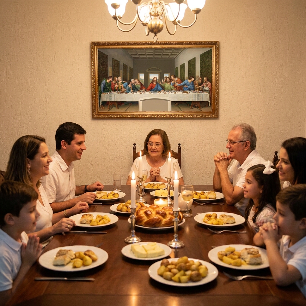 Quadro Última Ceia Leonardo da Vinci 60x40 - lifestyle