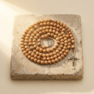 Terço de Madeira de Oliveira de Jerusalém