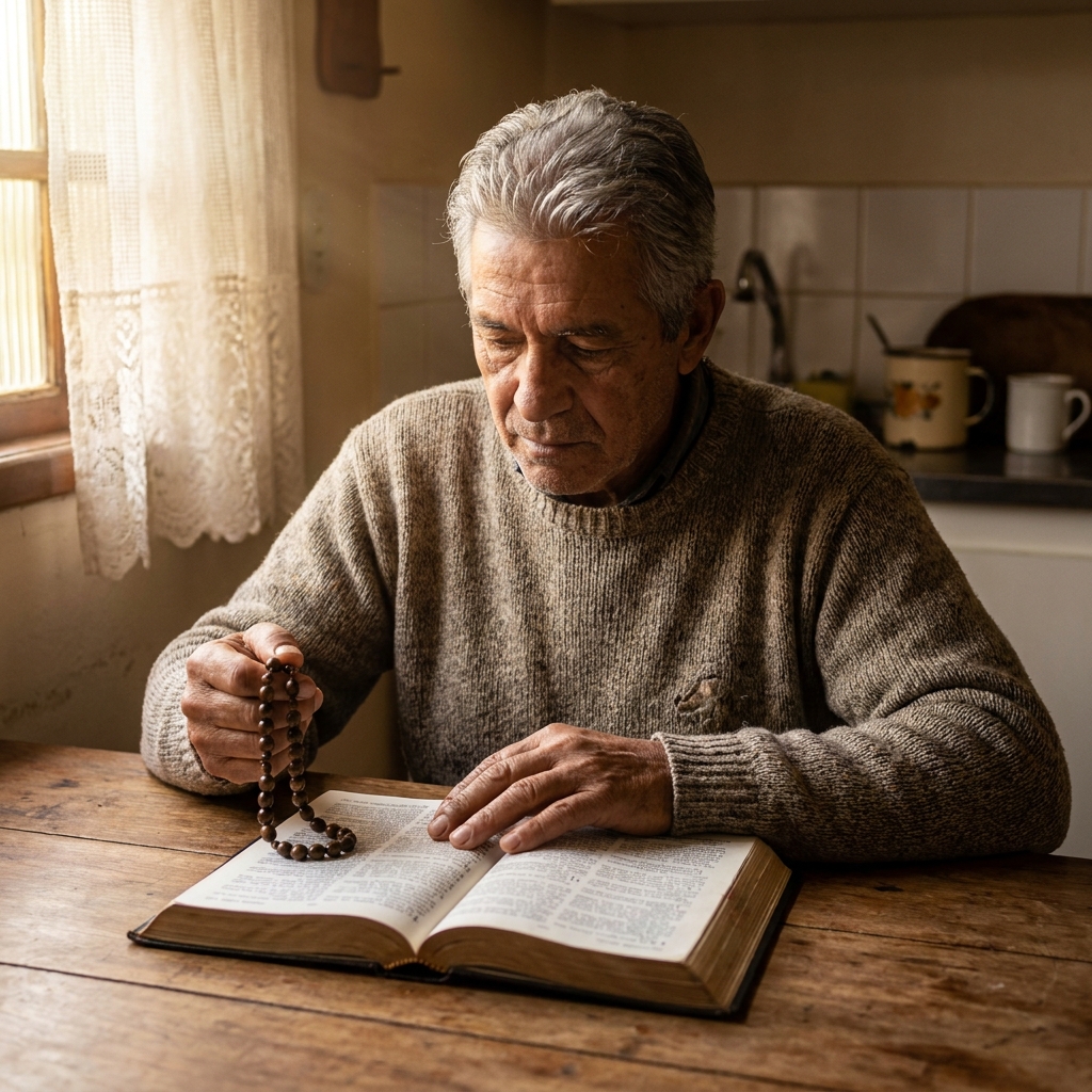 Terço de Madeira de Oliveira de Jerusalém - lifestyle