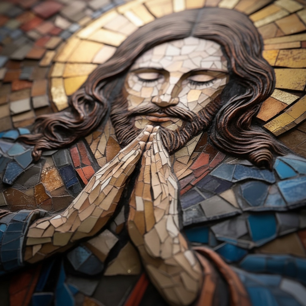 Detalhe do mosaico em alta definição